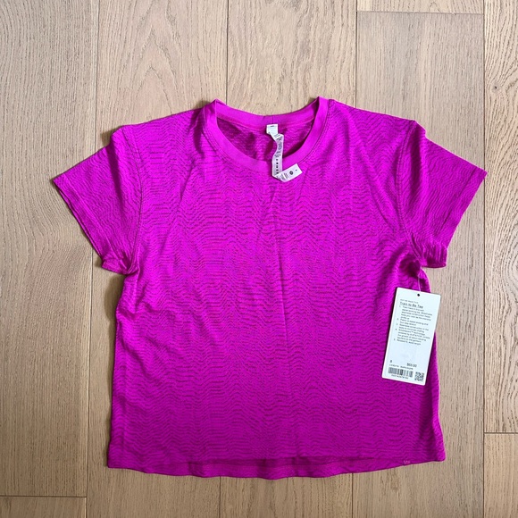 lululemon athletica Tops Nwt Lululemon Magenta Pink Train To Be Tee